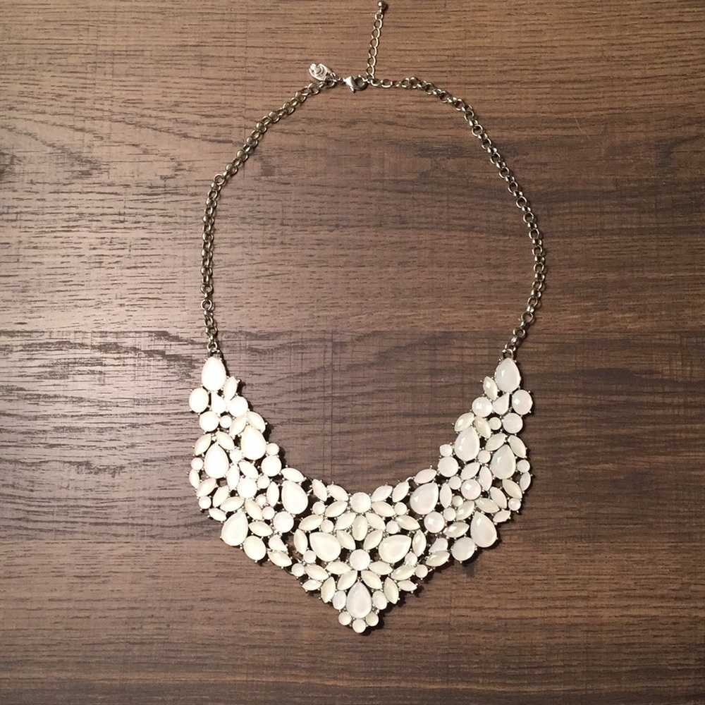 White Light Statement Necklace